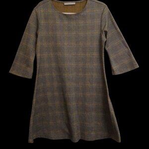 Bryn Walker Womens Plaid Modest Business Preppy Teacher Dress Medium